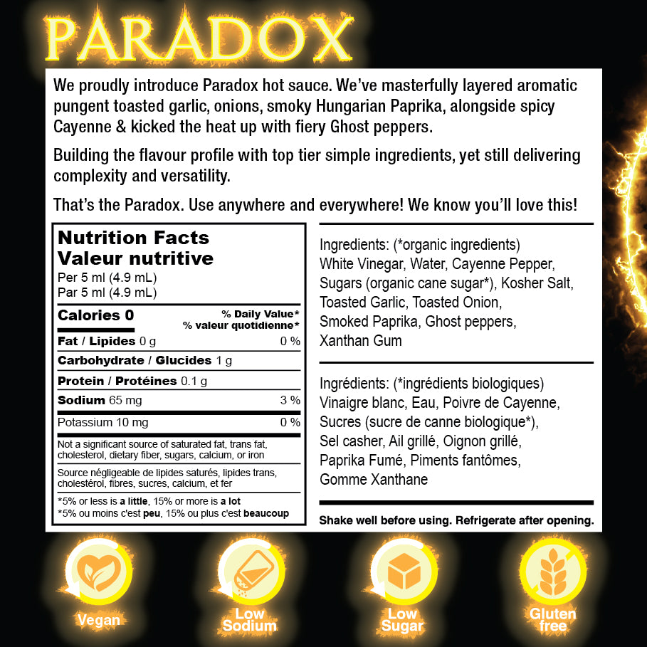 plant paradox hot sauce Paradox- HBF original hot sauce (hot)