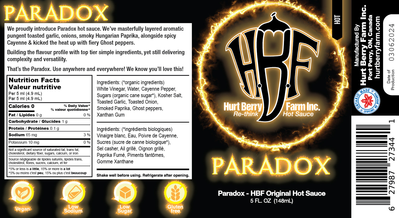plant paradox hot sauce Paradox- HBF original hot sauce (hot) – Hurt Berry Farm Inc